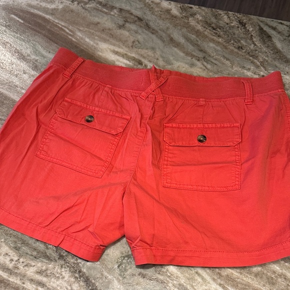 Casual Stretch Shorts - Light Blue, Olive, Coral, Tan - Picture 3 of 11